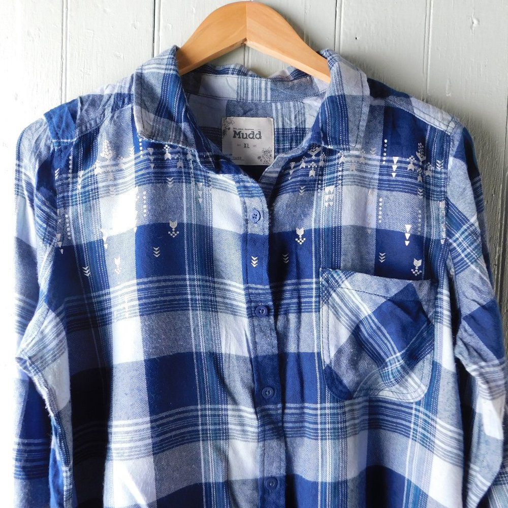 💖Festival Arrow Western Plaid Shirt💖